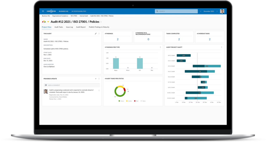 ISO Compliance Software | Compliance Management Solutions | Corporater