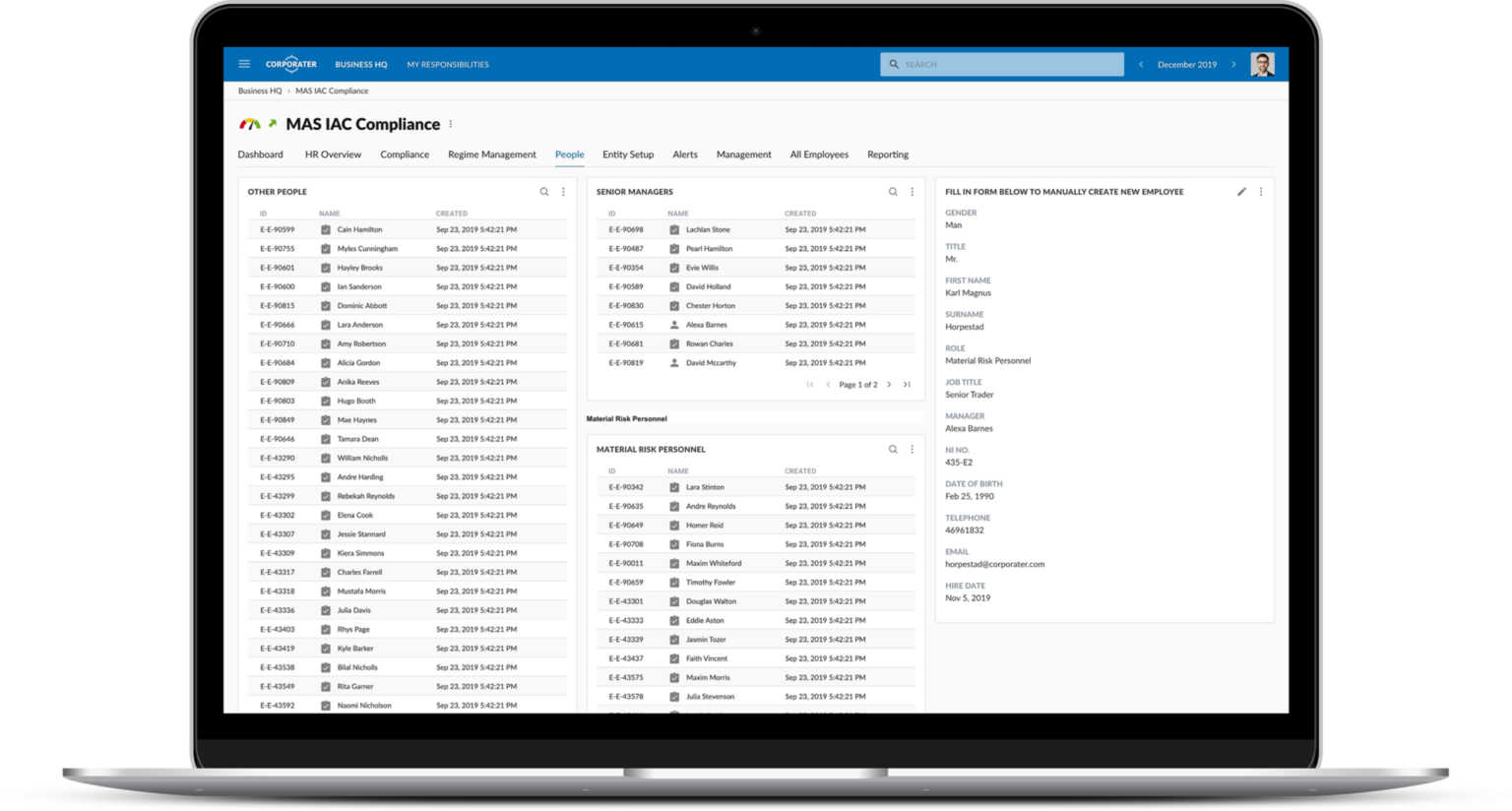 Mas Software Desktop MAS IAC Software Solution | Compliance Management Solutions | Corporater