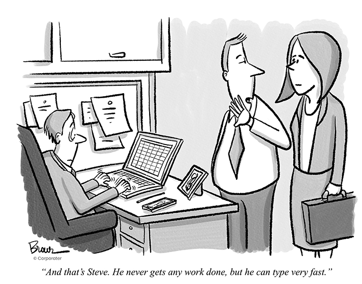 business efficiency cartoon