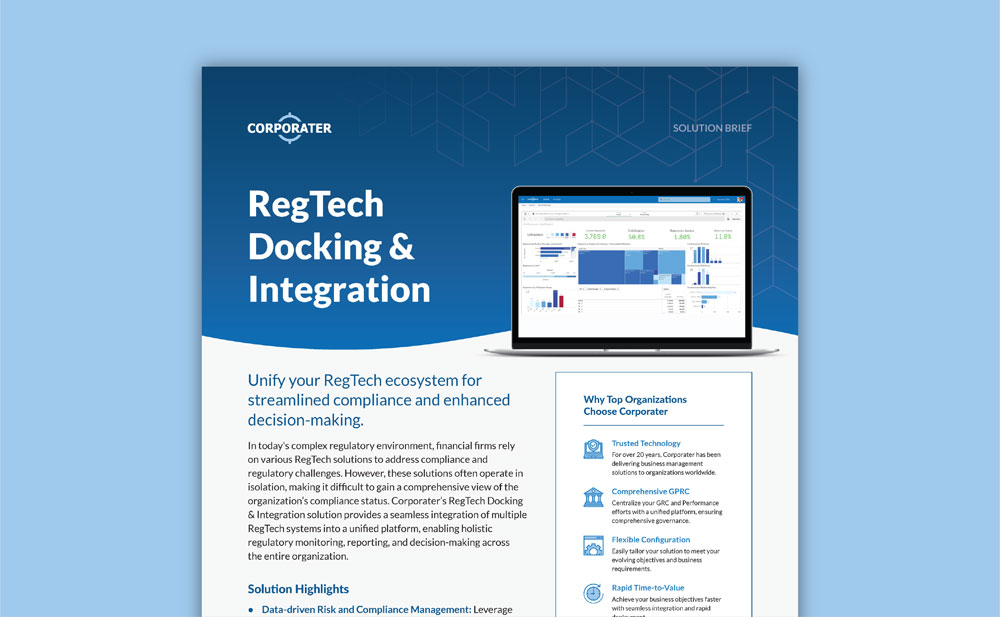 Corporater_RegTech-Docking-And-Integration_SolutionBrief