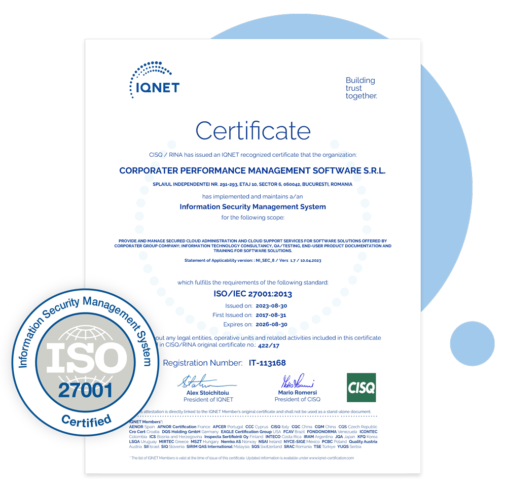 Corporater_ISO27001_Certified